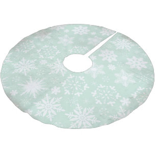 Sneeuwvlokken op zout blauw holiday Tree Skirt Kerstboom Rok