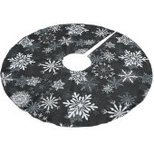sneeuwvlokken op zwart kerstboom rok (Gekanteld)