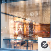 Sneeuwvlokken opblazen raamsticker (Cafe Raam)