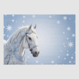 Sneeuwvlokken Paard Kerstmis Weefsel Papier