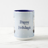 Sneeuwvlokken Paard Vakantie Kerstmis Mok (Midden)