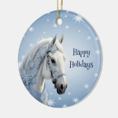 Sneeuwvlokken Paard Vakantie Kerstmis Ornament (Links)