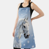 Sneeuwvlokken Paard Vakantie Kerstmis Schort (Insitu)