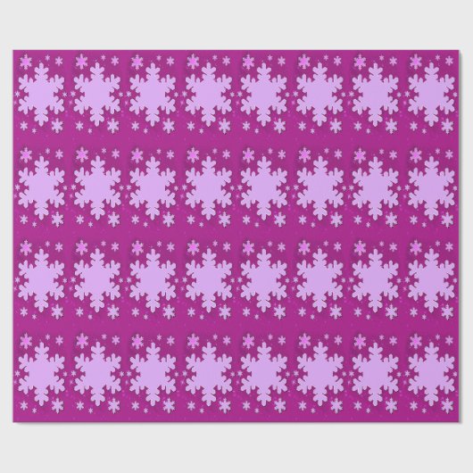 Sneeuwvlokken paarse inpakpapier (Vlak)