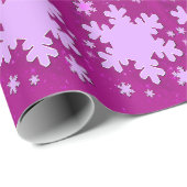 Sneeuwvlokken paarse inpakpapier (Rol Hoek)