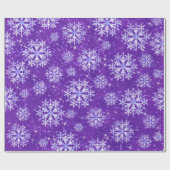 Sneeuwvlokken Paarse inpakpapier (Vlak)