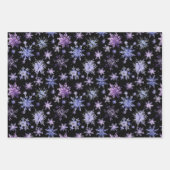 Sneeuwvlokken paarse inpakpapier vel (Voorkant 3)