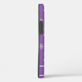 Sneeuwvlokken Paarse patroon gepersonaliseerde naa Case-Mate iPhone Case (Achterkant / Rechts)
