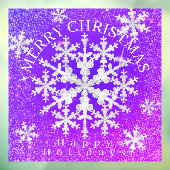 Sneeuwvlokken Paarse Roze Raamsticker (Vel 3)