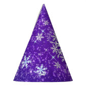 Sneeuwvlokken Paarse Wit Feesthoedjes (Links)