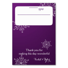 Sneeuwvlokken Paarse Zittende Kaart