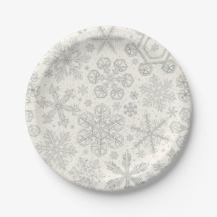 Sneeuwvlokken Papieren Bordje