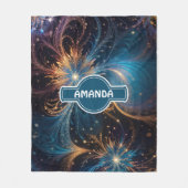 Sneeuwvlokken Pastel Kleurrijk Gepersonaliseerd Pa Fleece Deken (Voorkant)