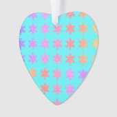 Sneeuwvlokken Patronen Glittery Gold Turquoise Blu Ornament (voorkant)