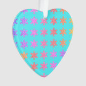 Sneeuwvlokken Patronen Glittery Gold Turquoise Blu Ornament (voorkant)