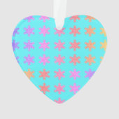 Sneeuwvlokken Patronen Glittery Gold Turquoise Blu Ornament (achterkant)