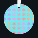 Sneeuwvlokken Patronen Glittery Gold Turquoise Blu Ornament<br><div class="desc">Gedrukt met een prachtig afbeelding van het sneeuwvlokpatroon van glitterijgoud op de blauwe achtergrond van turkooizen!</div>