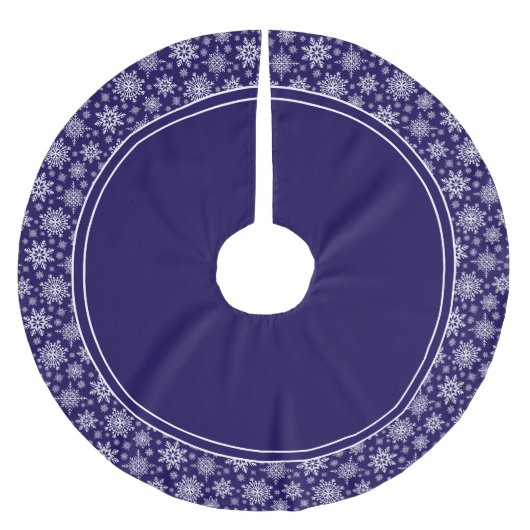 Sneeuwvlokken patroon Blue Tree Rok Kerstboom Rok (Voorkant)