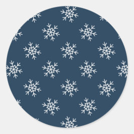 Sneeuwvlokken patroon Feestelijke sticker