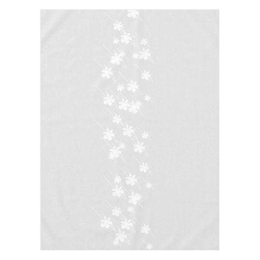 sneeuwvlokken patroon licht grijs wit tafelkleed (Voorkant)