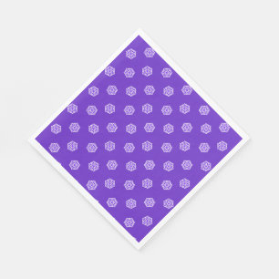 Sneeuwvlokken patroon op blauw servet