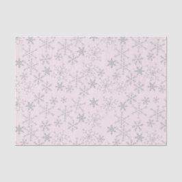 Sneeuwvlokken Patroon Roze en Zilveren Winter Vaka Tissuepapier