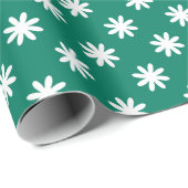 Sneeuwvlokken Pepper Groen patroon Cadeaupapier (Rol Hoek)