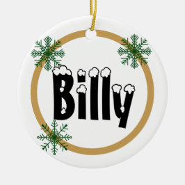 Sneeuwvlokken Persoonlijke naam Keramisch siermidd Keramisch Ornament