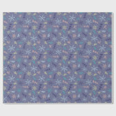 Sneeuwvlokken Pijnploegen blazen Cadeaupapier (Vlak)