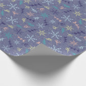 Sneeuwvlokken Pijnploegen blazen Cadeaupapier (Hoek)