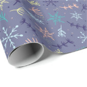 Sneeuwvlokken Pijnploegen blazen Cadeaupapier (Rol Hoek)