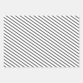 Sneeuwvlokken polka stippen en strepen zwart en wi inpakpapier vel (Voorkant 2)