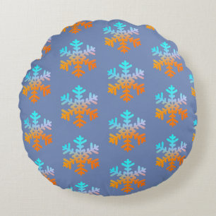 Sneeuwvlokken Polyester Rond werpkussen Kussen