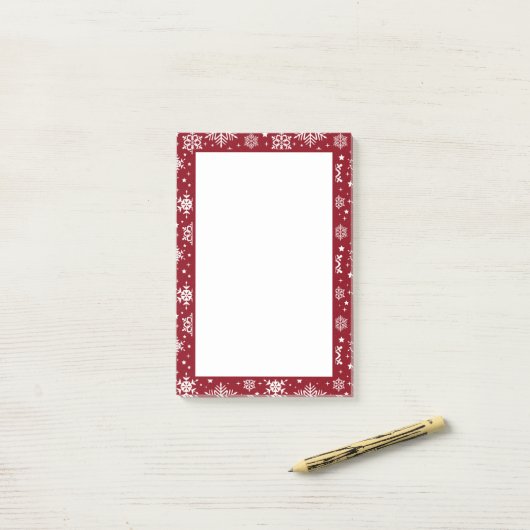 Sneeuwvlokken Post-it® Notes (Op bureau)