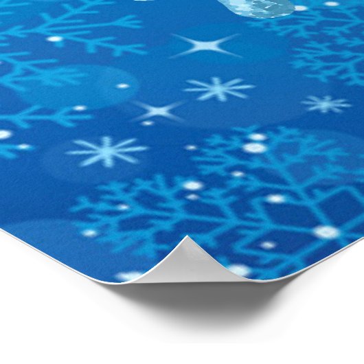 Sneeuwvlokken Poster (Hoek)