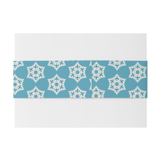 Sneeuwvlokken pp1 uitnodigingen wikkel (Achterkant Voorbeeld)