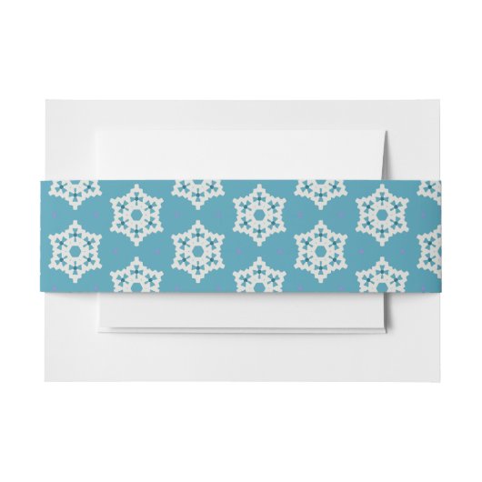 Sneeuwvlokken pp1 uitnodigingen wikkel (Voorkant Voorbeeld)