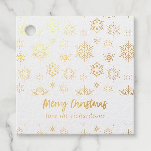 Sneeuwvlokken Prettig kerstfeest Bedankjes Labels (Voorkant)
