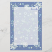 Sneeuwvlokken Rand niet-gestreken schrijfpapier Briefpapier (Voorkant)
