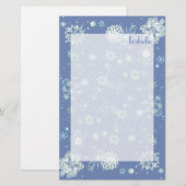 Sneeuwvlokken Rand niet-gestreken schrijfpapier Briefpapier (Voorkant / Achterkant)