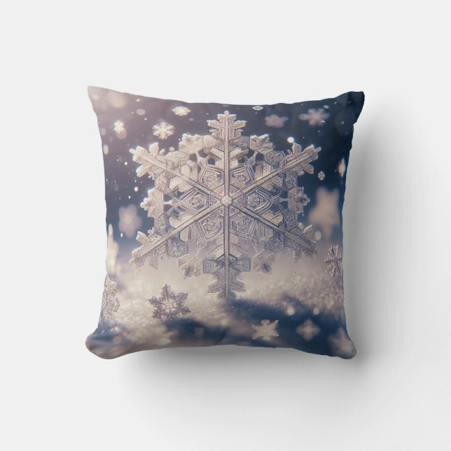 Sneeuwvlokken / Rand / Schaduw Kussen (Voorkant)