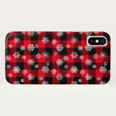 Sneeuwvlokken Red Buffalo Plaid Case-Mate iPhone Case (Achterkant (horizontaal))