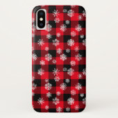 Sneeuwvlokken Red Buffalo Plaid Case-Mate iPhone Case (Achterkant)