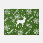 Sneeuwvlokken rendieren deurmat (Voorkant)
