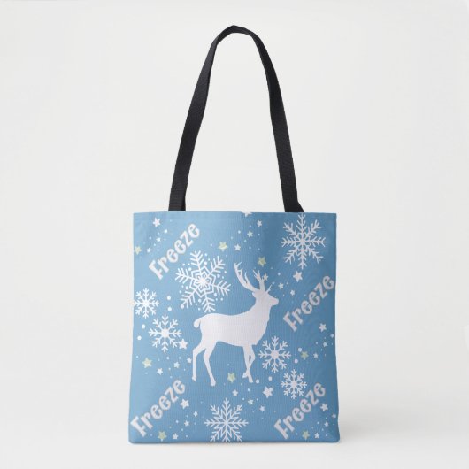 Sneeuwvlokken rendieren tote bag (Voorkant)