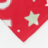 Sneeuwvlokken rendierrood fleece deken (Hoek)