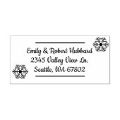 Sneeuwvlokken retouradres Rubberstempel (Afrduk)