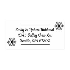 Sneeuwvlokken retouradres Rubberstempel