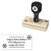 Sneeuwvlokken retouradres Rubberstempel (Gestempeld)