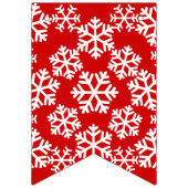 Sneeuwvlokken Rode Bunting Vlaggen Vlaggetjes (Tweede vlag)
